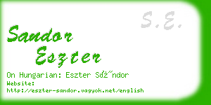sandor eszter business card